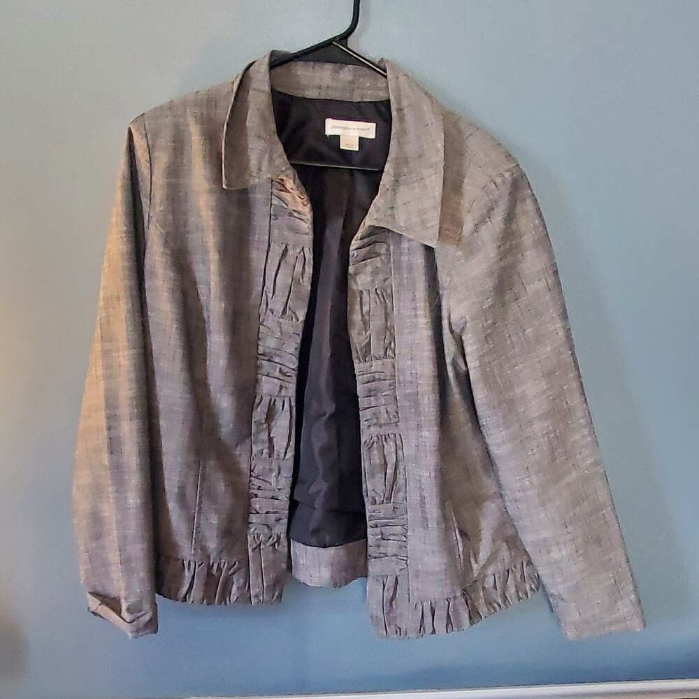 Christopher & Banks size L gray blazer jacket womens